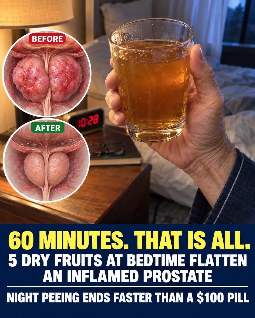 Doctors keep selling $100 pills. Five dry fruits before lights-out crush an inflamed prostate in 60 minutes. Night bathroom runs DIE.